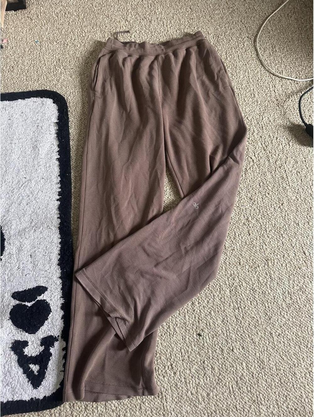 Alo yoga Micro Waffle Knit wide leg sweats